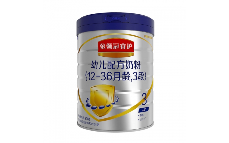 伊利奶粉 金領(lǐng)冠睿護 幼兒配方奶粉3段900克（1-3歲幼兒適用）新西蘭原裝原罐進(jìn)口 含乳鐵蛋白