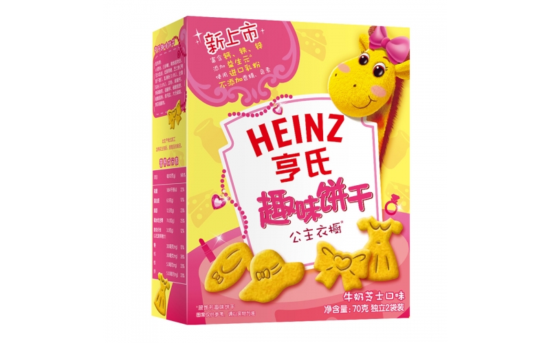 亨氏 （Heinz）寶寶零食餅干 卡通造型趣味餅干 兒童餅干 公主衣櫥