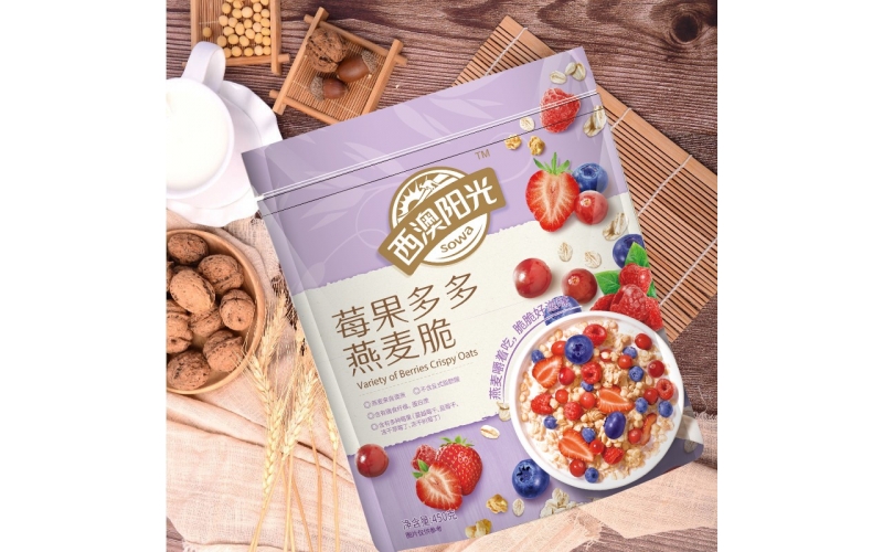 西麥西澳陽(yáng)光莓果多多燕麥脆450g袋 即食干吃冷泡早餐谷物燕麥片代餐 莓果多多燕麥脆450g