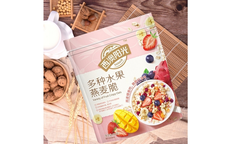 西麥西澳陽(yáng)光藍莓多種水果450g袋 即食干吃冷泡早餐谷物燕麥片代餐 多種水果燕麥脆450g