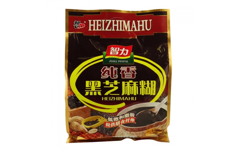 智力 手磨黑芝麻糊 袋裝 五谷雜糧代餐粉 營(yíng)養早餐糊 沖調飲品 （純香黑芝麻糊600g）