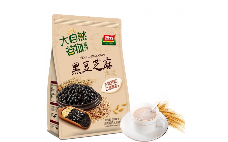 智力 營(yíng)養早餐代餐 即食黑豆芝麻澳洲復合燕麥 520g（40g-13小袋）