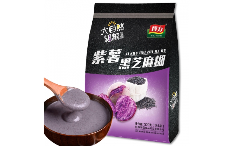 智力 營(yíng)養早餐 紫薯黑芝麻糊 智力燕麥片旗下產(chǎn)品 獨立小包裝520g （40g-13小袋）